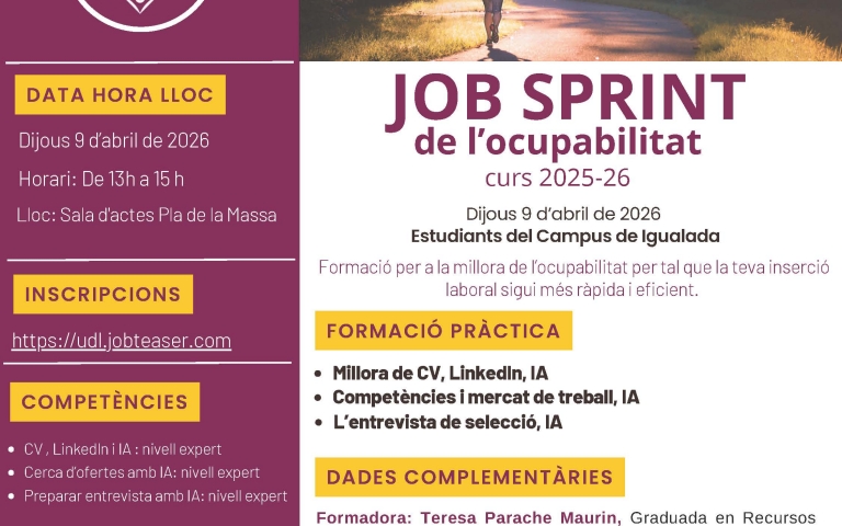 JOB SPRINT CAMPUS IGUALADA curs 2025-26